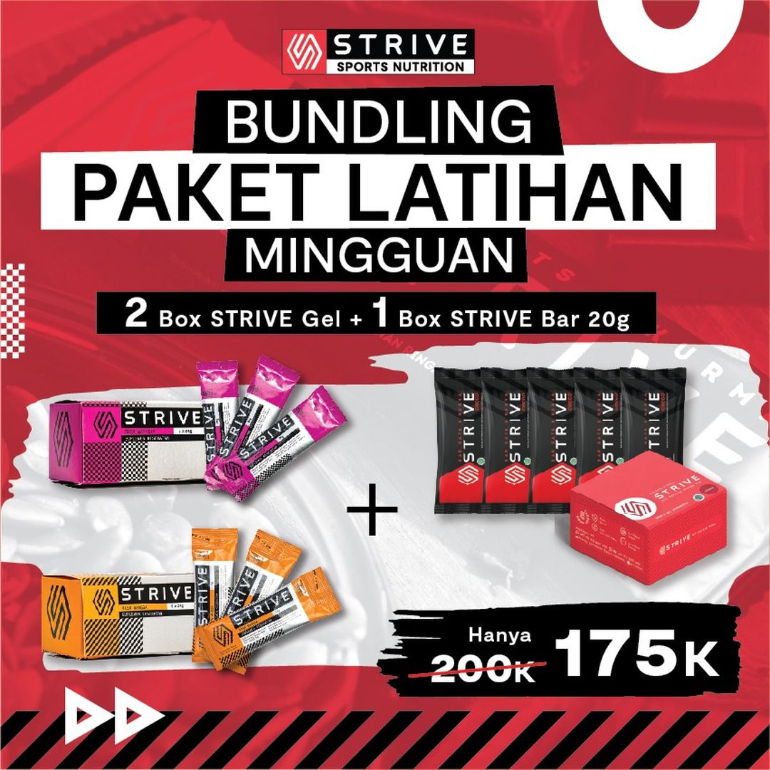 STRIVE - PAKET LATIHAN MINGGUAN (2 BOX GEL +1 BOX BAR)