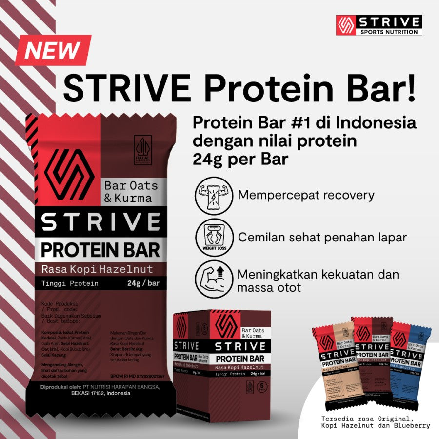 Strive Protein Bar 1 box isi 5pcs x 60g