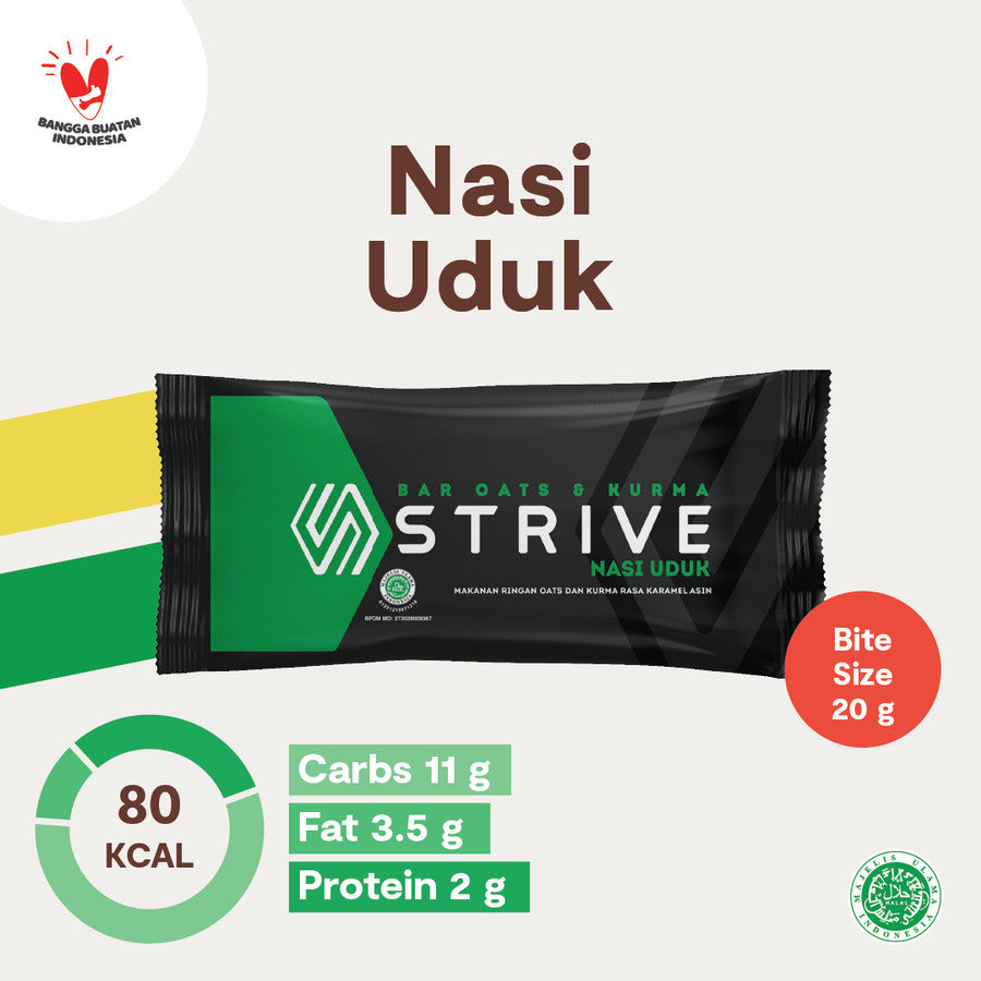 STRIVE ENERGY BAR - UKURAN KECIL 1 Kotak Isi 5pcs @20gr 