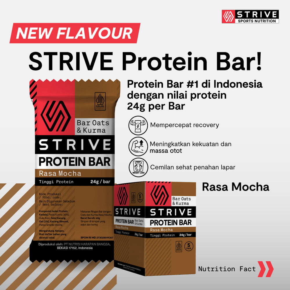 Strive Protein Bar 1 kotak isi 5pcs x 60g