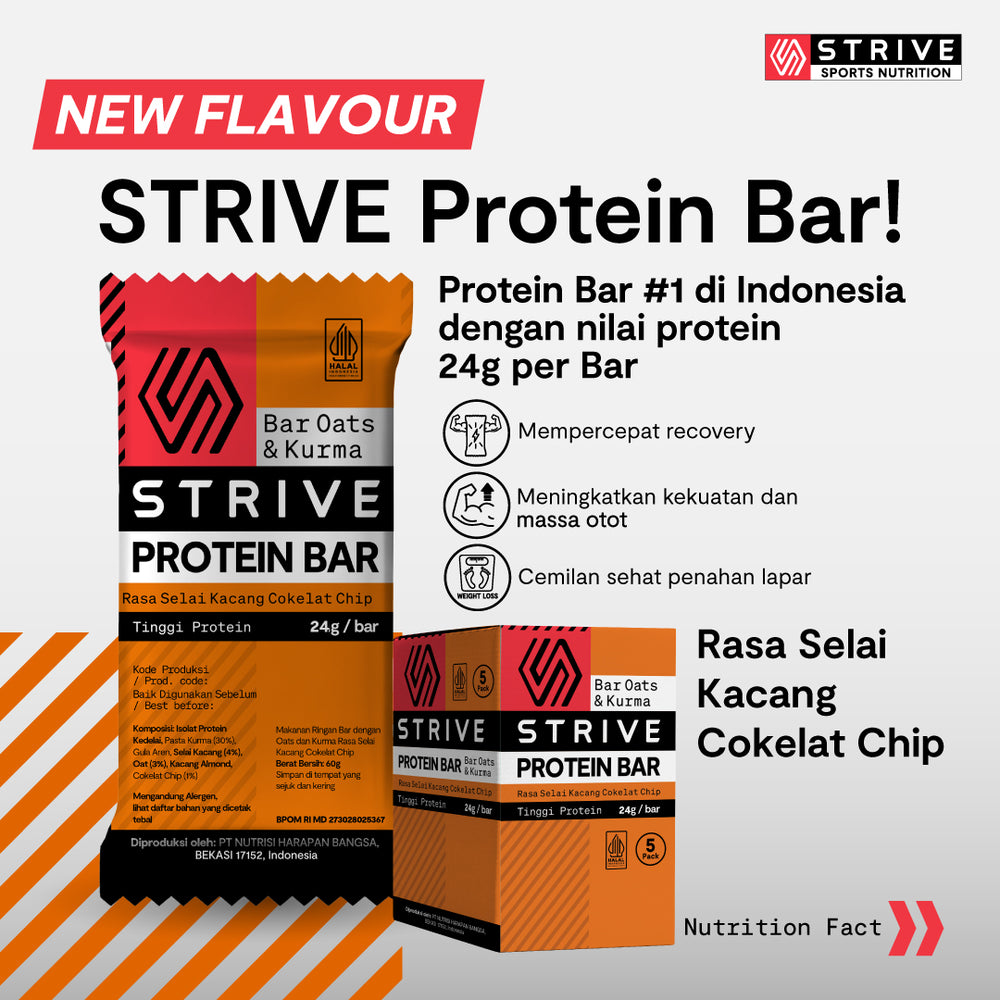 Strive Protein Bar 1 kotak isi 5pcs x 60g