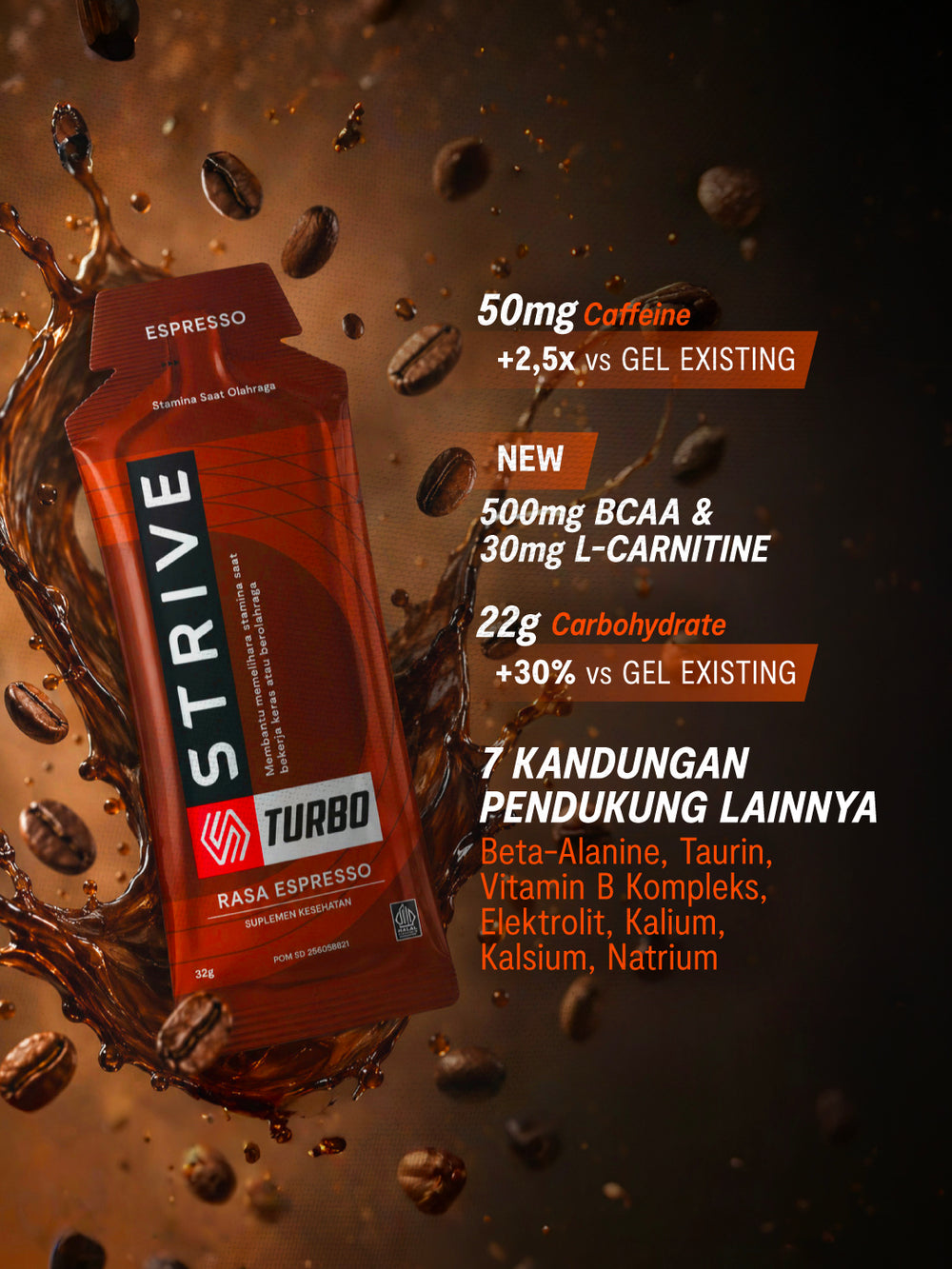 STRIVE Energy Gel TURBO Box 5s – Energy Booster Olahraga