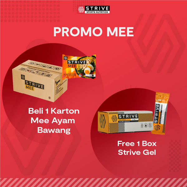 STRIVE Mee - Ayam Bawang - 1 karton x 20pcs (75 g) - Free 1 box Gel