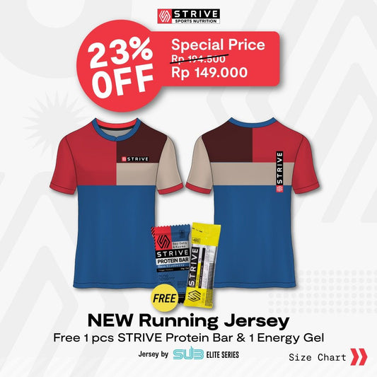 STRIVE NEW RUNNING JERSEY BY SUB - FREE 1PC PROTEIN BAR + 1PC ENERGY GEL