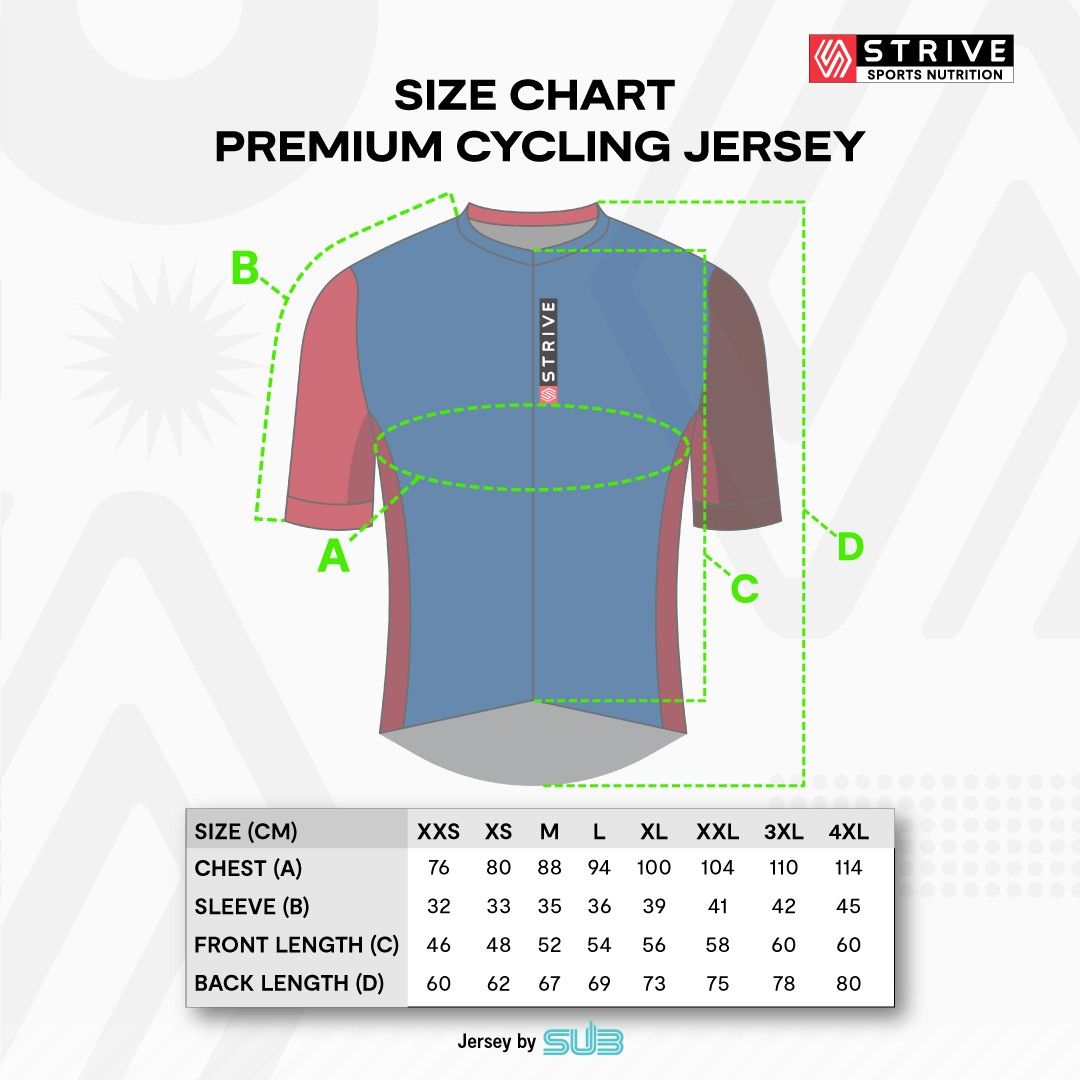 STRIVE NEW CYCLING JERSEY BY SUB - FREE 3PCS PROTEIN BAR